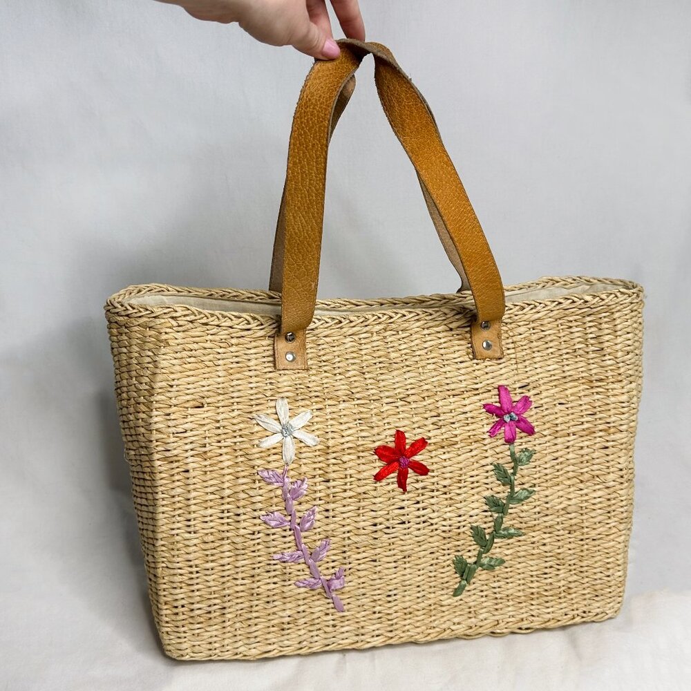 Embroidered Beach Tote